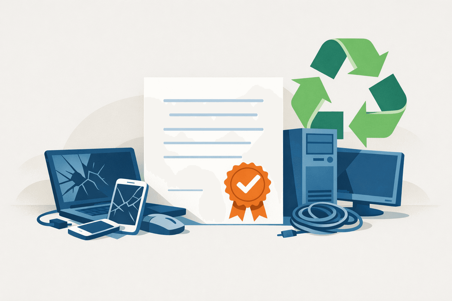 Certificate of destruction in electronics disposal