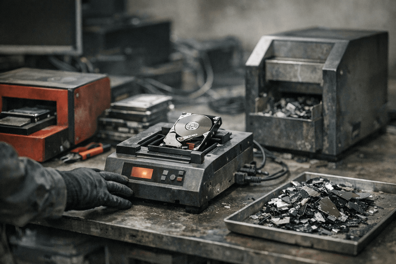 Data destruction tools in a professional setting